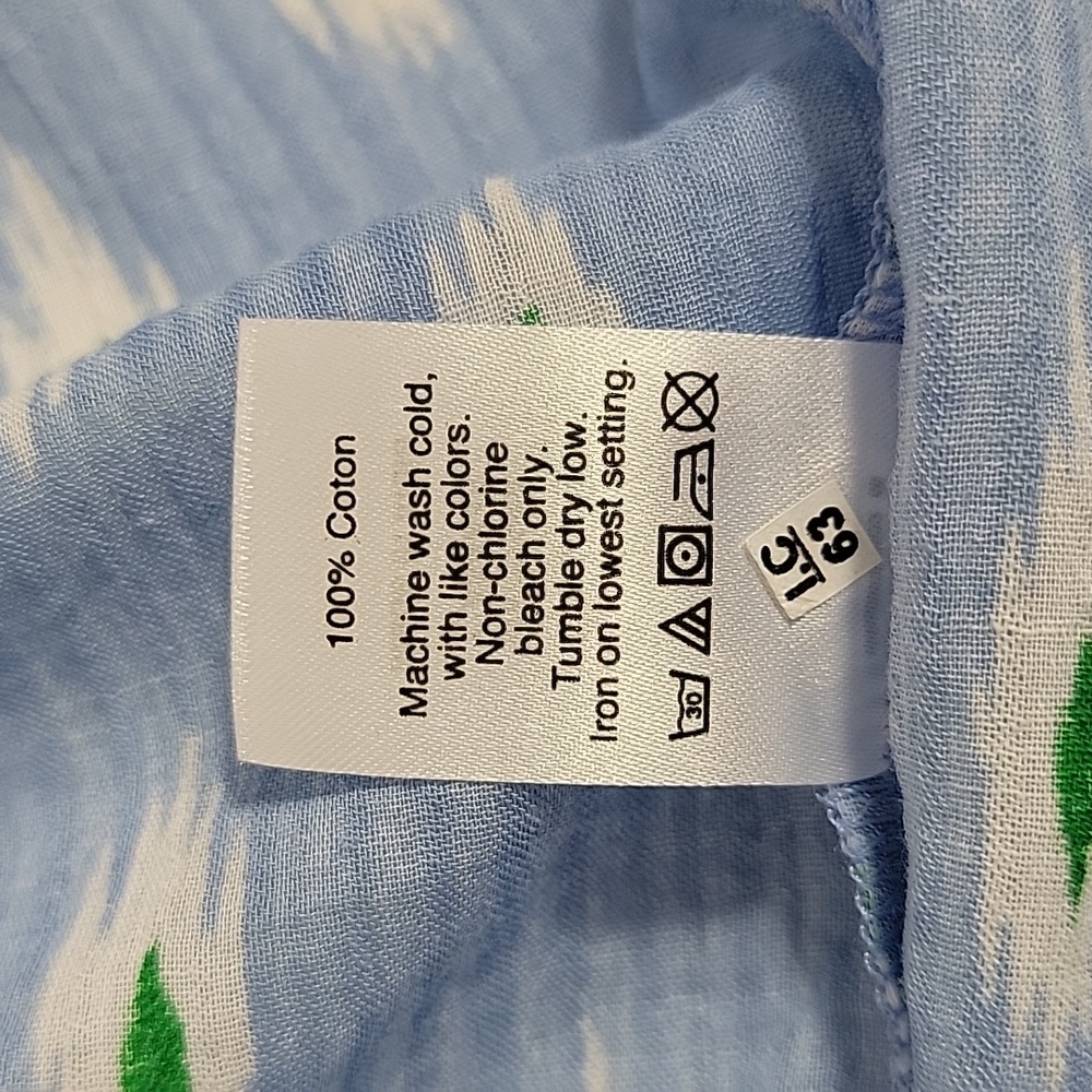 J. Crew Women's Blue White Green W/ Bow Accent Sleeveless Top, L NWT - Picture 7 of 7